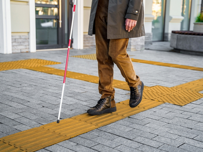 tactile tiles for blind and visually-impaired person