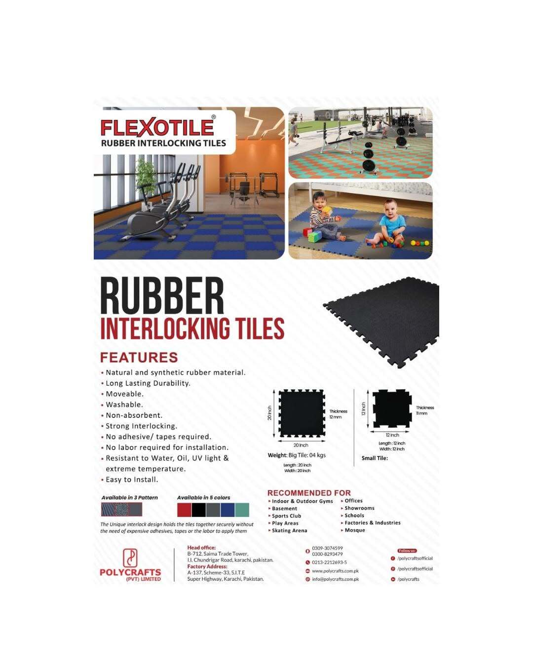 Rubber Interlocking Tiles